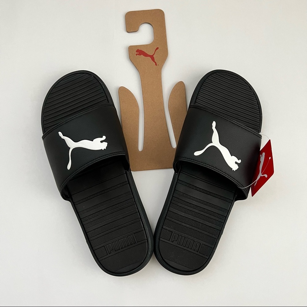 NEW!!! Puma Cool Cat Black and White Slides US 12 EUR 46
